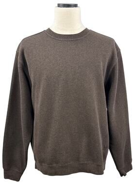NordicTrack Men’s Large Brown Crewneck Sweatshirt Soft Fleece Interior